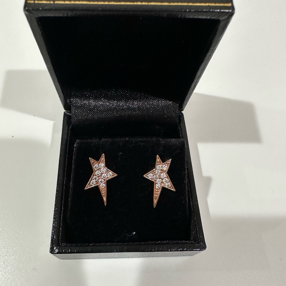 CZ Star Rosegold Earring